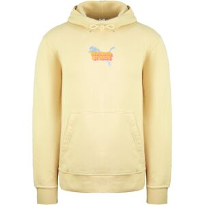Puma X Kidsuper Studios Long Sleeve Honey Peach Mens Graphic Hoodie 598463 12 - Yellow Cotton - Size Medium Puma X Kidsuper Studios Long Sleeve Honey Peach Mens Graphic Hoodie 598463 12 - Yellow Cotton - Size Medium