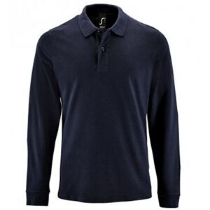 Sols Mens Perfect Long Sleeve Pique Polo Shirt (French Navy) - Multicolour Cotton - Size Medium Sols Mens Perfect Long Sleeve Pique Polo Shirt (French Navy) - Multicolour Cotton - Size Medium