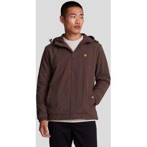 Lyle & Scott Mens Zip Through Hooded Jacket In Brown Nylon - Size 2xl Lyle & Scott Mens Zip Through Hooded Jacket In Brown Nylon - Size 2xl