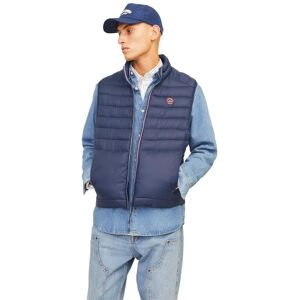 Jack & Jones Mens Sleeveless Gilet – Zipper Closure And High Neck - Navy - Size Large Jack & Jones Mens Sleeveless Gilet – Zipper Closure And High Neck - Navy - Size Large