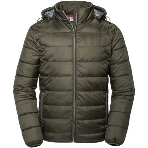 Russell Athletic Mens Nano Hooded Padded Jacket (Dark Olive) - Size Medium Russell Athletic Mens Nano Hooded Padded Jacket (Dark Olive) - Size Medium