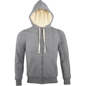 Sols Mens Sherpa Unisex Zip-Up Hooded Sweatshirt / Hoodie (Grey Marl) - Size 2xl Sols Mens Sherpa Unisex Zip-Up Hooded Sweatshirt / Hoodie (Grey Marl) - Size 2xl
