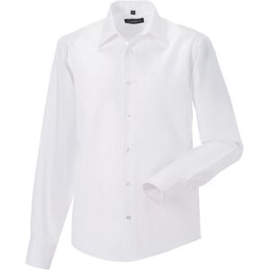 Russell Athletic Mens Ultimate Non-Iron Tailored Long-Sleeved Formal Shirt (White) Cotton - Size 15.5 Inch Russell Athletic Mens Ultimate Non-Iron Tailored Long-Sleeved Formal Shirt (White) Cotton - Size 15.5 Inch