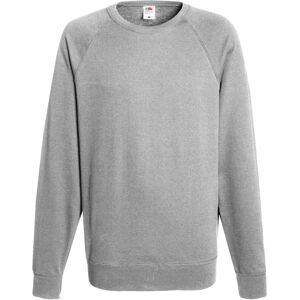 Fruit Of The Loom Mens Lightweight Raglan Sweatshirt (240 Gsm) (Heather Grey) - Size Small Fruit Of The Loom Mens Lightweight Raglan Sweatshirt (240 Gsm) (Heather Grey) - Size Small
