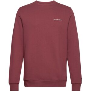 Lyle & Scott Mens Embroidered Logo Fletcher Burgundy Sweatshirt Cotton - Size X-Large Lyle & Scott Mens Embroidered Logo Fletcher Burgundy Sweatshirt Cotton - Size X-Large