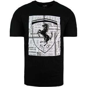 Puma Scuderia Ferrari Big Shield Crew Neck Short Sleeve Mens Black Tee 577854 01 Cotton - Size Small Puma Scuderia Ferrari Big Shield Crew Neck Short Sleeve Mens Black Tee 577854 01 Cotton - Size Small