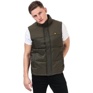 Lyle & Scott Mens And Wadded Gilet In Green Nylon - Size X-Small Lyle & Scott Mens And Wadded Gilet In Green Nylon - Size X-Small