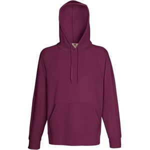 Fruit Of The Loom Mens Lightweight Hooded Sweatshirt / Hoodie (240 Gsm) - Burgundy Cotton - Size Small Fruit Of The Loom Mens Lightweight Hooded Sweatshirt / Hoodie (240 Gsm) - Burgundy Cotton - Size Small