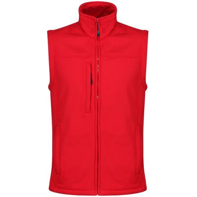 Regatta Mens Flux Softshell Bodywarmer / Sleeveless Jacket Water Repellent And Wind Resistant (Classic Red) - Size Large Regatta Mens Flux Softshell Bodywarmer / Sleeveless Jacket Water Repellent And Wind Resistant (Classic Red) - Size Large