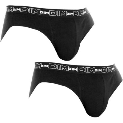Dim Mens Pack-2 Slips Cotton Streech Breathable Fabric D06595 Man - Black - Size X-Large Dim Mens Pack-2 Slips Cotton Streech Breathable Fabric D06595 Man - Black - Size X-Large