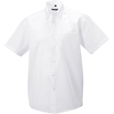 Russell Athletic Collection Mens Short Sleeve Ultimate Non-Iron Shirt (White) Cotton - Size 15 Inch Russell Athletic Collection Mens Short Sleeve Ultimate Non-Iron Shirt (White) Cotton - Size 15 Inch
