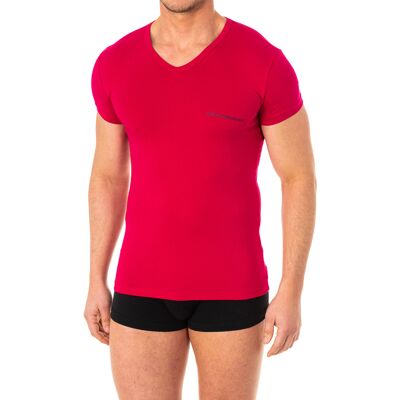 Emporio Armani Pink V-neck Short Sleeve T-Shirt - T-Shirt Emporio Armani Pink V-neck Short Sleeve T-Shirt - T-Shirt