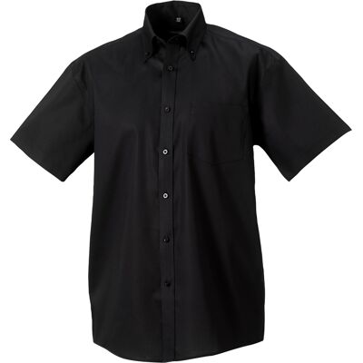 Russell Athletic Collection Mens Short Sleeve Ultimate Non-Iron Shirt (Black) Cotton - Size 18 Inch Russell Athletic Collection Mens Short Sleeve Ultimate Non-Iron Shirt (Black) Cotton - Size 18 Inch