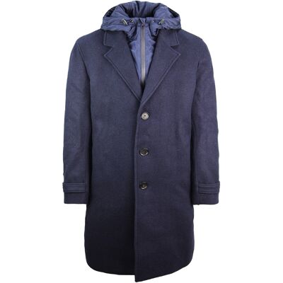 Lacoste Trench Mens Navy Coat Wool - Size Medium Lacoste Trench Mens Navy Coat Wool - Size Medium