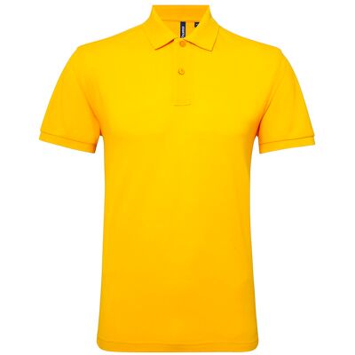 Asquith & Fox Mens Short Sleeve Performance Polo Shirt - Sunflower - Large Asquith & Fox Mens Short Sleeve Performance Polo Shirt - Sunflower - Large