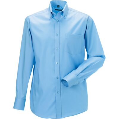 Russell Athletic Collection Mens Long Sleeve Ultimate Non-Iron Shirt (Bright Sky) - Multicolour Cotton - Size 17 Inch Russell Athletic Collection Mens Long Sleeve Ultimate Non-Iron Shirt (Bright Sky) - Multicolour Cotton - Size 17 Inch
