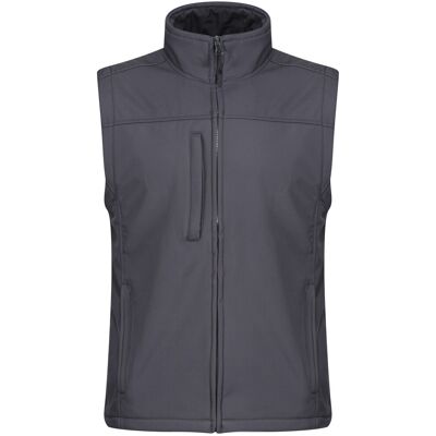 Regatta Mens Flux Softshell Bodywarmer / Sleeveless Jacket Water Repellent And Wind Resistant (Seal Grey) - Size Small Regatta Mens Flux Softshell Bodywarmer / Sleeveless Jacket Water Repellent And Wind Resistant (Seal Grey) - Size Small