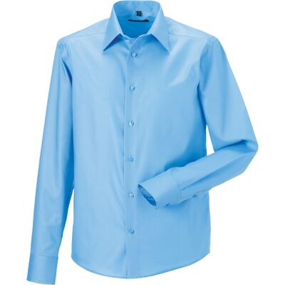 Russell Athletic Collection Mens Long Sleeve Tailored Ultimate Non-Iron Shirt (Bright Sky) - Multicolour Cotton - Size 17 Inch Russell Athletic Collection Mens Long Sleeve Tailored Ultimate Non-Iron Shirt (Bright Sky) - Multicolour Cotton - Size 17 Inch