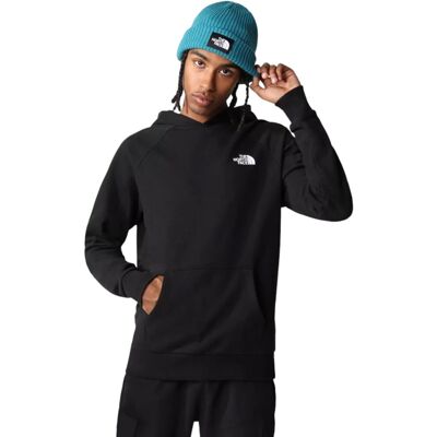 The North Face Mens Raglan Red Box Pullover Hoodie Black Cotton - Size Small The North Face Mens Raglan Red Box Pullover Hoodie Black Cotton - Size Small