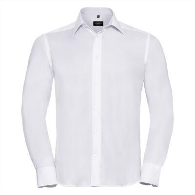 Russell Athletic Collection Mens Long Sleeve Ultimate Non-Iron Shirt (White) Cotton - Size 19.5 Inch Russell Athletic Collection Mens Long Sleeve Ultimate Non-Iron Shirt (White) Cotton - Size 19.5 Inch