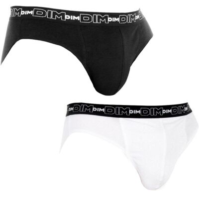 Dim Mens Pack-2 Slips Cotton Streech Breathable Fabric D06595 Man - Multicolour - Size Large Dim Mens Pack-2 Slips Cotton Streech Breathable Fabric D06595 Man - Multicolour - Size Large