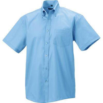 Russell Athletic Collection Mens Short Sleeve Ultimate Non-Iron Shirt (Bright Sky) - Multicolour Cotton - Size 17 Inch Russell Athletic Collection Mens Short Sleeve Ultimate Non-Iron Shirt (Bright Sky) - Multicolour Cotton - Size 17 Inch