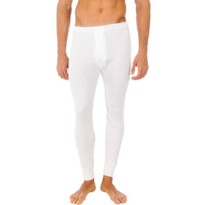 Abanderado Mens Long Inner Pants For Men, Model 0878, With Side Opening. Total Comfort And Warmth. - White - Size Large Abanderado Mens Long Inner Pants For Men, Model 0878, With Side Opening. Total Comfort And Warmth. - White - Size Large