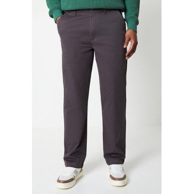Maine Mens Premium Chino Trouser - Dark Grey Cotton - Size 42 Short Maine Mens Premium Chino Trouser - Dark Grey Cotton - Size 42 Short