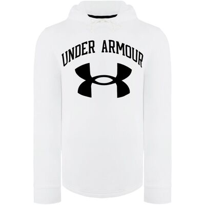 Under Armour Rival Terry Big Logo Mens White Hoodie - Size Small Under Armour Rival Terry Big Logo Mens White Hoodie - Size Small