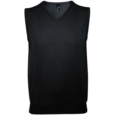 Sols Mens Unisex Gentlemen Sleeveless V Neck Sweater Vest (Black) - Size Medium Sols Mens Unisex Gentlemen Sleeveless V Neck Sweater Vest (Black) - Size Medium