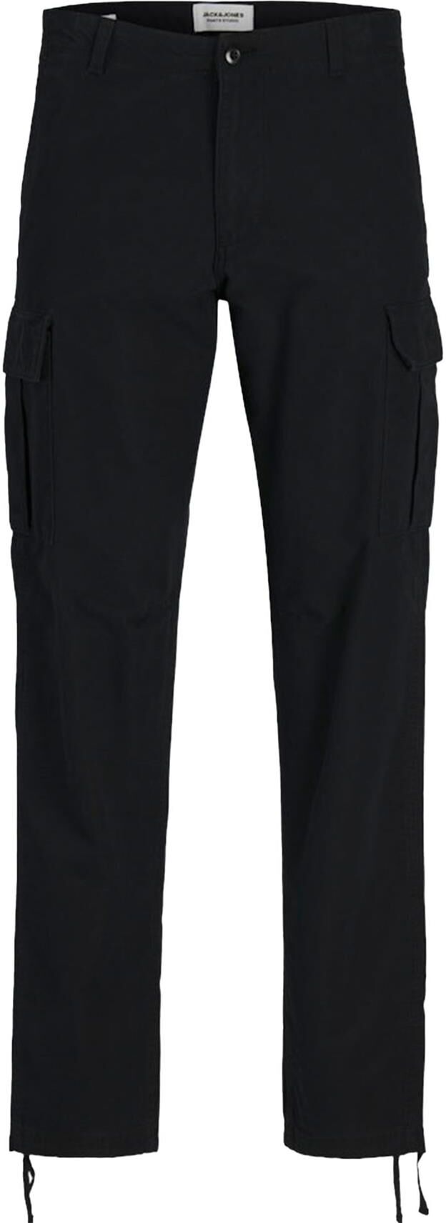 Jack & Jones Mens Cargo Combat Trousers - Black Cotton - Size 34w/30l