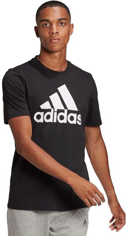 Adidas Mens Big Logo Jersey T-Shirt - Black/white - Size Large