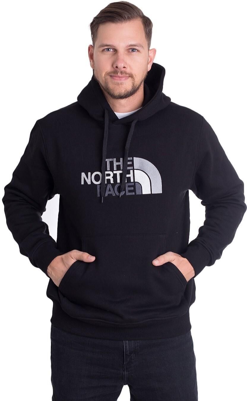 The North Face Mens Drew Peak Embroidery Overhead Hoodie Black Fleece - Size 2xl