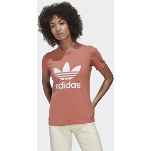 Adidas Originals Womens Adicolor Classics Trefoil Tee - Salmon Cotton - Size 6 Uk