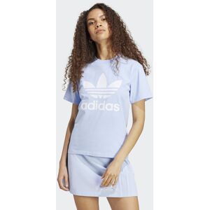 Adidas Originals Womens Adicolor Classics Trefoil Tee - Light Blue Cotton - Size X-Small