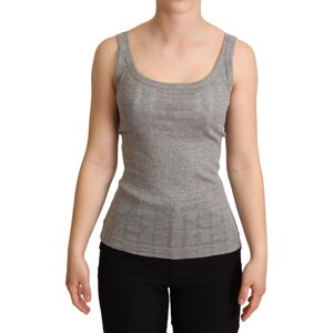 Dolce & Gabbana Womens Gray Cotton Modal Canotta Tank Top T Shirt - Grey - Size It 46 (Women'S)