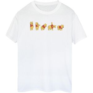 Disney Womens/ladies Winnie The Pooh Stretching Cotton Boyfriend T-Shirt (White) - Size Large