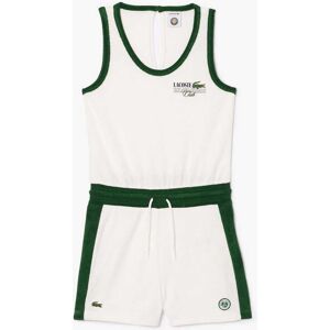 Lacoste Womens Roland-Garros Edition Terry Playsuit In Cream Cotton - Size 10 Uk