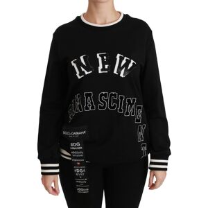 Dolce & Gabbana Womens Rinascimento Sweater With Sequin Embroidery - Black Cotton - Size It 38 (Women'S)