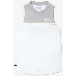 Lacoste Womens Sport Contrast Stretch Cotton T-Shirt In White - Size 18 Uk