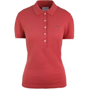 Lacoste Slim Fit Womens Coral Polo Shirt Cotton - Size 20 Uk