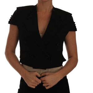Dolce & Gabbana Womens Black Short Croped Blazer Jacket Wool - Size It 40 (Women'S)