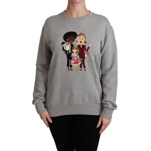 Dolce & Gabbana Womens Gray #dgfamily Cotton Pullover Sweater - Grey Material_cotton - Size It 40 (Womens)