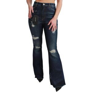 Dolce & Gabbana Womens Blue Denim Cotton Stretch Flared Jeans Material_cotton - Size It 36 (Womens)
