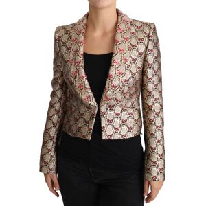Dolce & Gabbana Womens Gorgeous Sequined Blazer Jacket Coat - Gold - Size It 38 (Women'S)