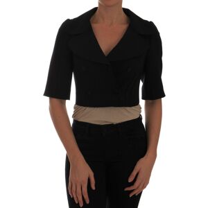 Dolce & Gabbana Womens Black Short Croped Jacket Blazer Wool - Size It 36 (Women'S)
