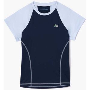 Lacoste Womens Sport Slim-Fit Ultra Dry Stretch T-Shirt In Blue - Size 14 Uk