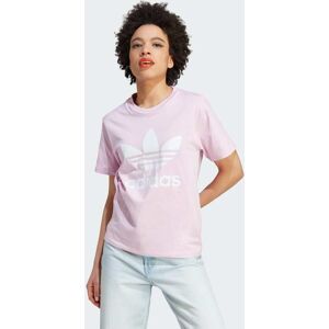 Adidas Originals Womens Adicolor Classics Trefoil Tee - Pink Cotton - Size X-Small