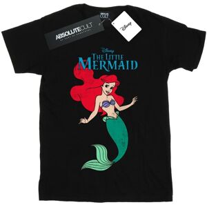 Disney Womens/ladies The Little Mermaid Line Ariel Cotton Boyfriend T-Shirt (Black) - Size Large