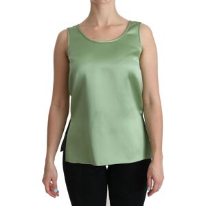 Dolce & Gabbana Womens Green Sleeveless 100% Silk Top Tank Blouse - Size It 36 (Women'S)